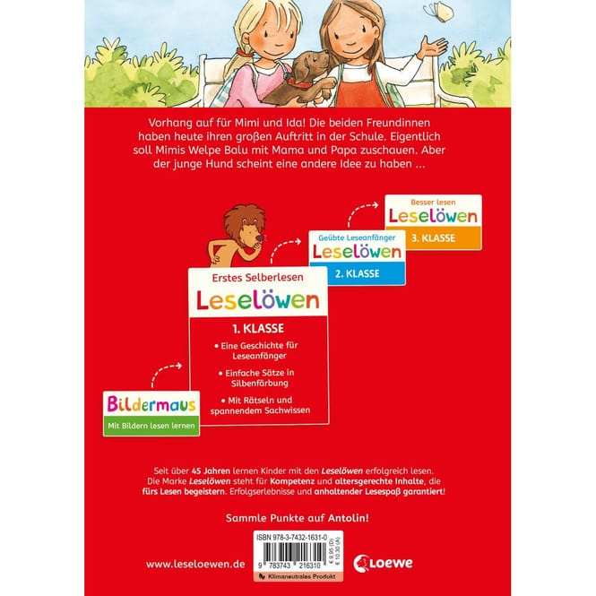 Leselöwen 1.Klasse - Zwei Freundinnen und ein neugierieger Welpe