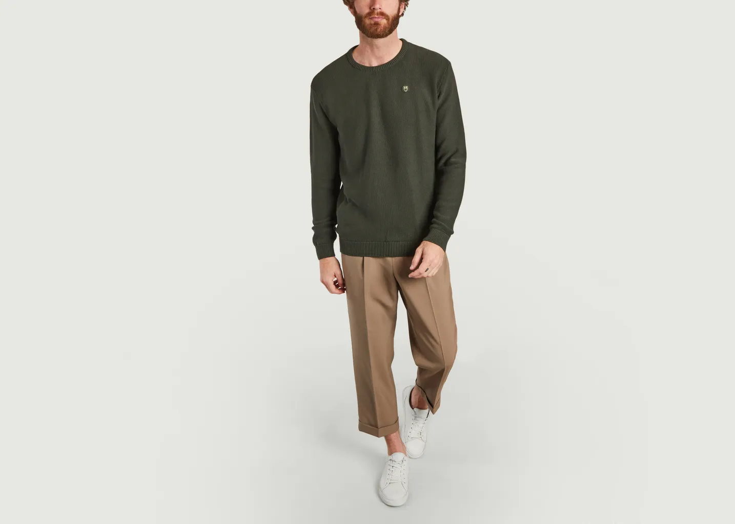 Pull siglé en coton bio KCA