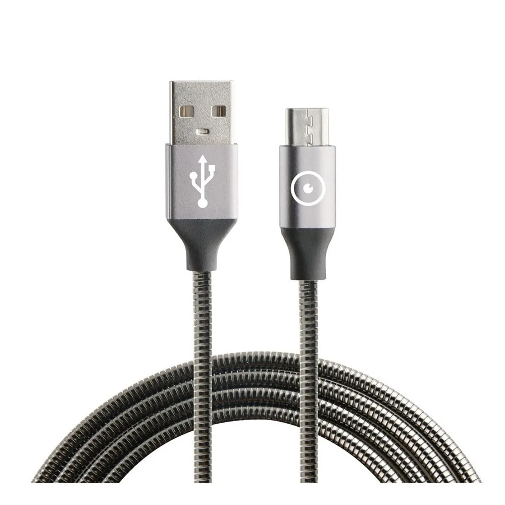 Muvit Flexibles USB-Kabel auf Micro Metal 1.2 m 2A