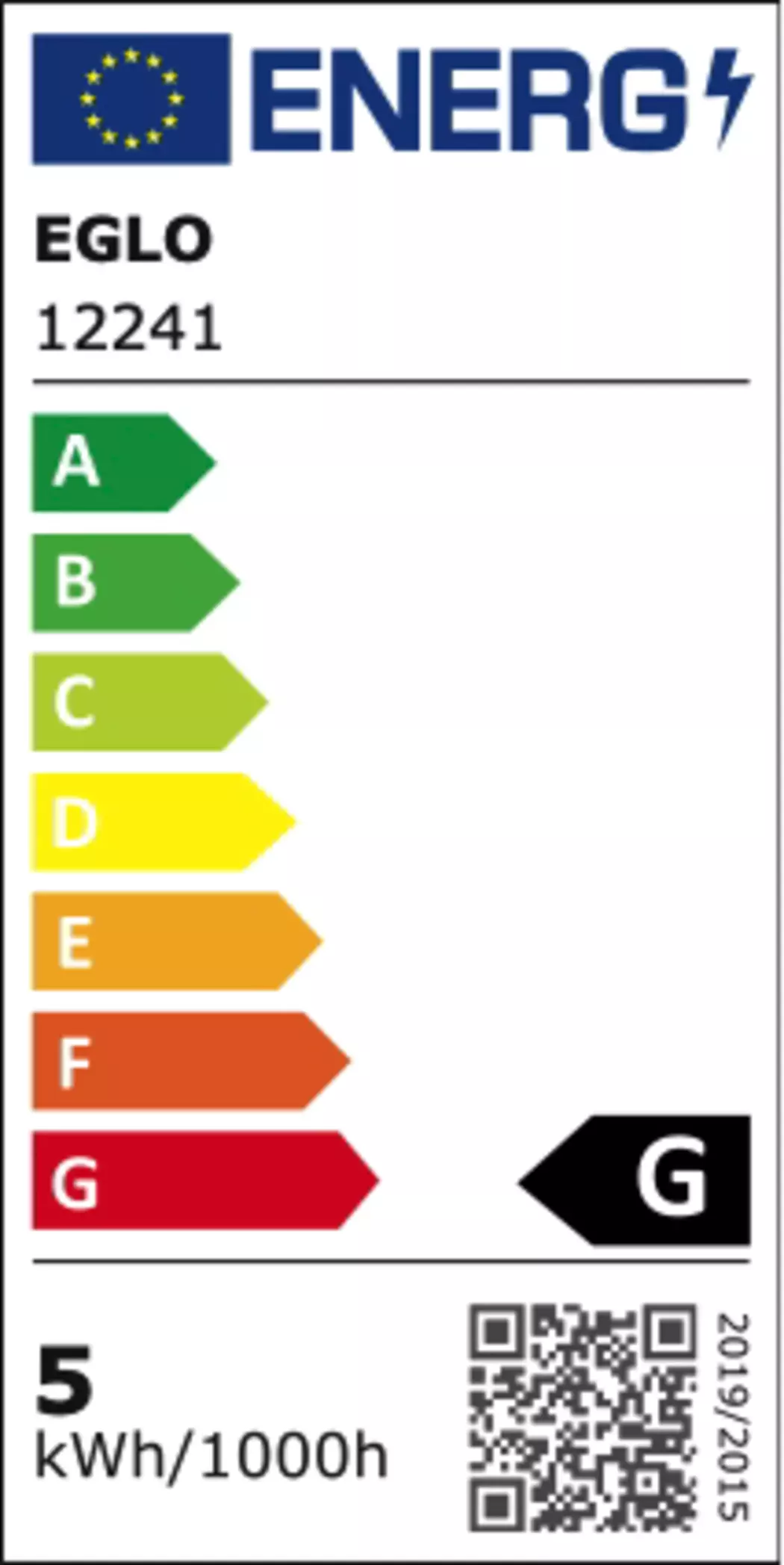 LED-Birnenform E27/4,9 Watt/Energie G
