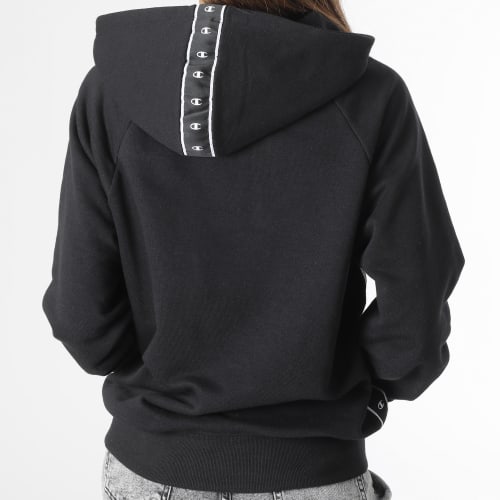 Sweat Capuche A Bandes Femme 116135 Noir