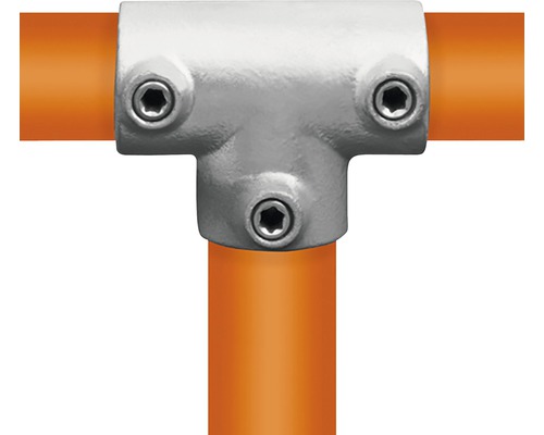 Buildify T-stuk lange buisverbinder voor steigerbuis van staal Ø 33 mm