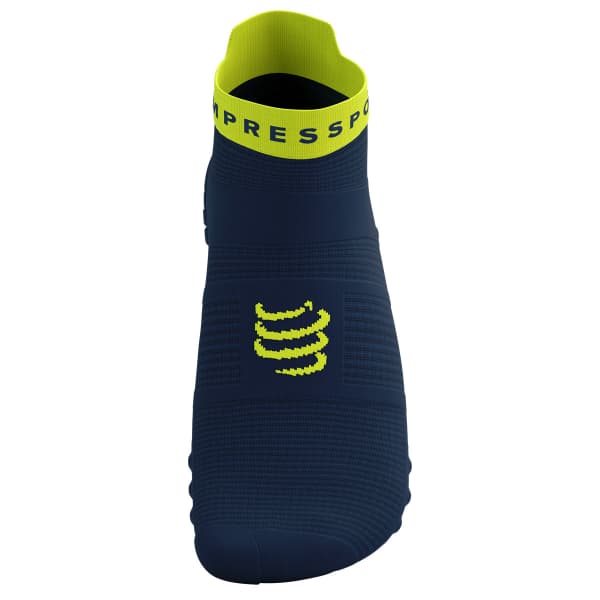 Chaussette running COMPRESSPORT PRO RACING SOCKS V4.0 RUN LOW DRESS BLUES/GREEN SHEEN