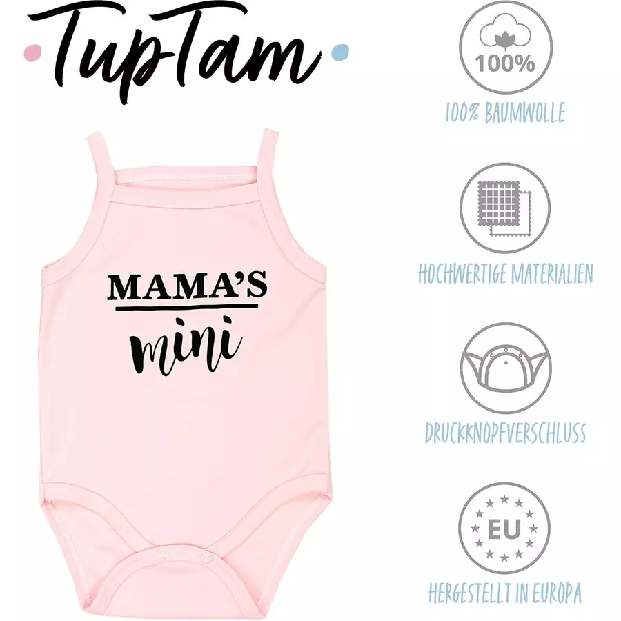 TupTam Mädchen Babybody mit Spagettiträger Sommer 5er Pack rosagrün
