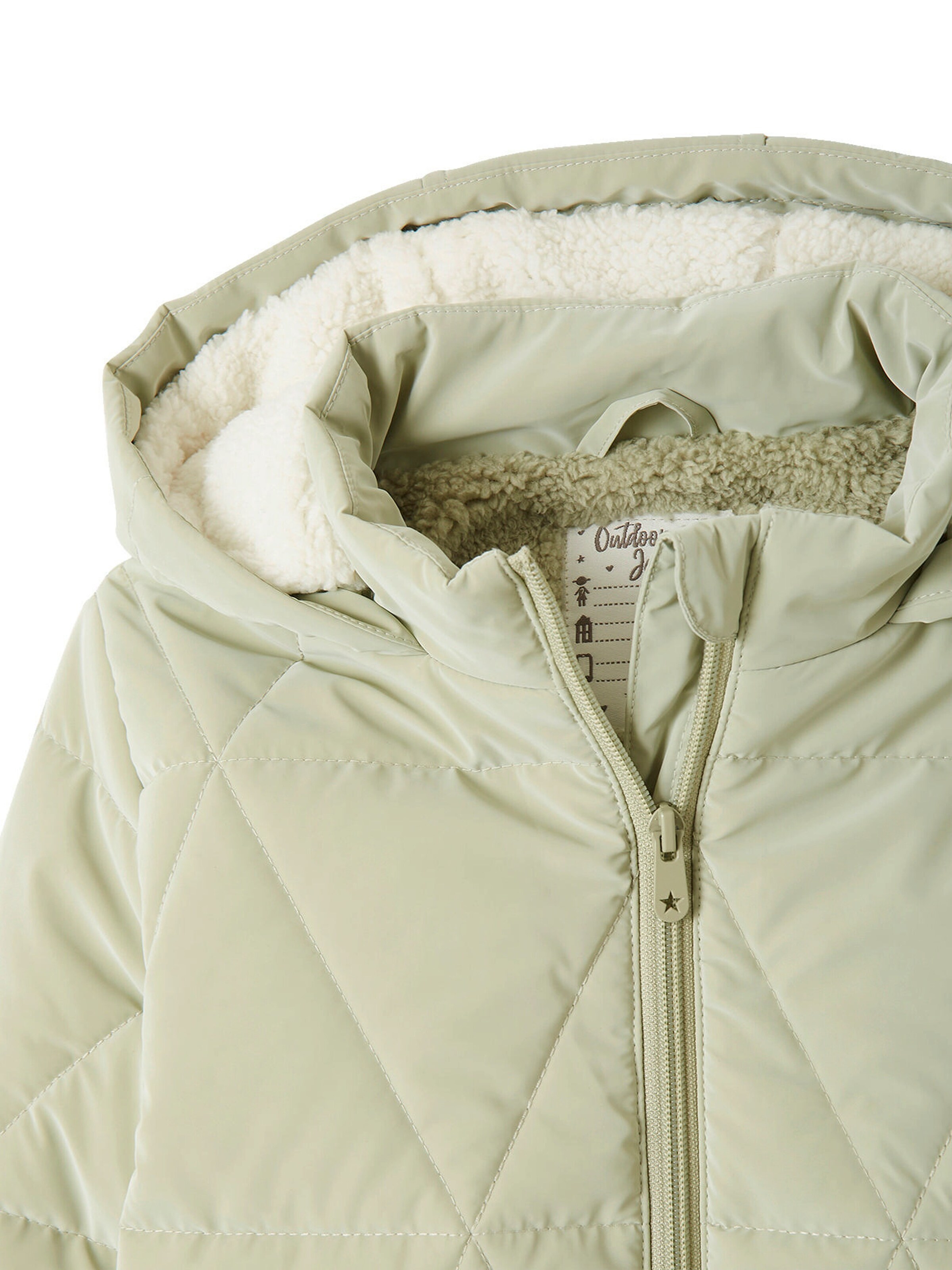 Vertbaudet Lange Mädchen Winterjacke mit Recycling-Polyester grün