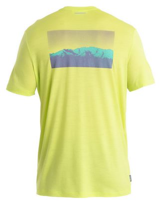 T-Shirt Technique Icebreaker Merinos 150 Tech Lite III Natural Run Club 2.0 Jaune