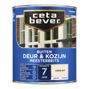 CetaBever Meesterbeits Deur & Kozijn zijdeglans dekkend crème wit 750 ml