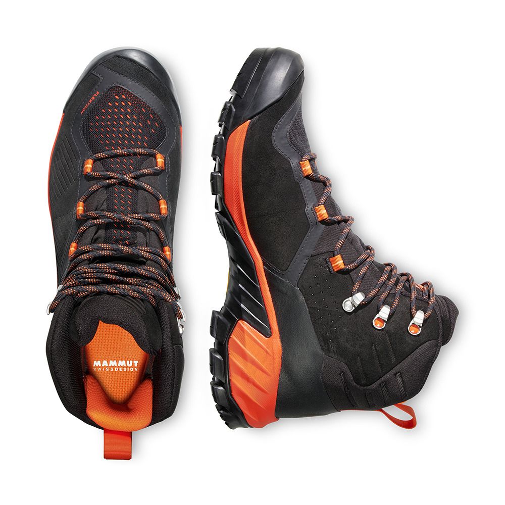 Mammut SAPUEN HIGH GTX - Chaussures randonné Homme black/hot red