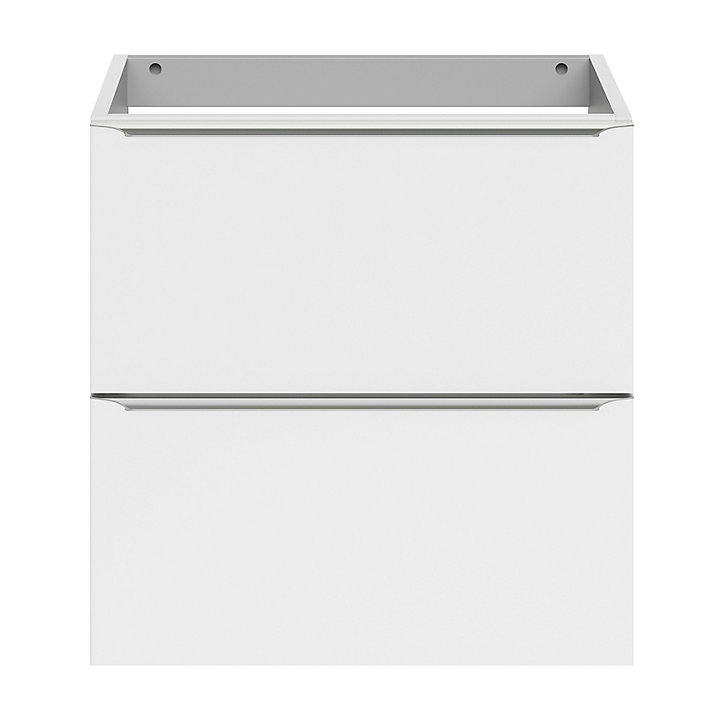 Meuble sous vasque faible profondeur à suspendre GoodHome Imandra blanc brillant L. 60 x H. 60 x P. 36 cm