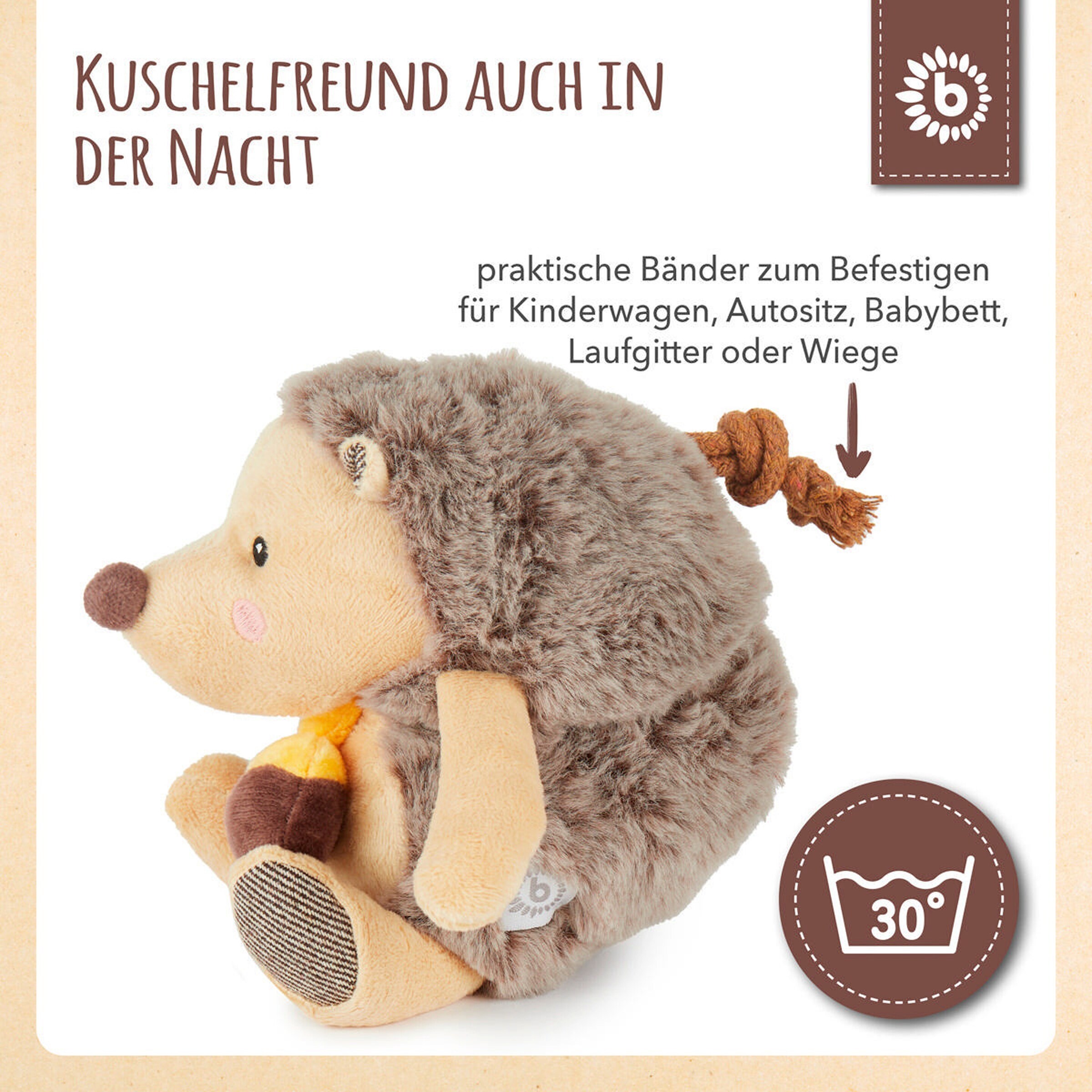 Bieco Musikspieluhr Igel - ab Geburt Braun
