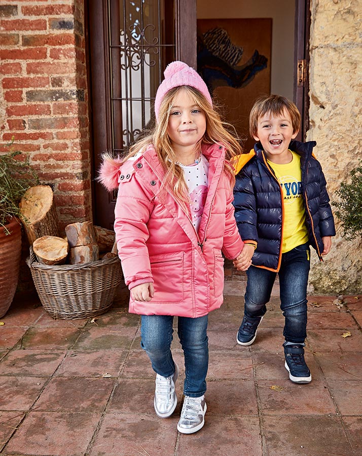 Steppjacke HEARTBEAT mit Teddyfutter in rosa