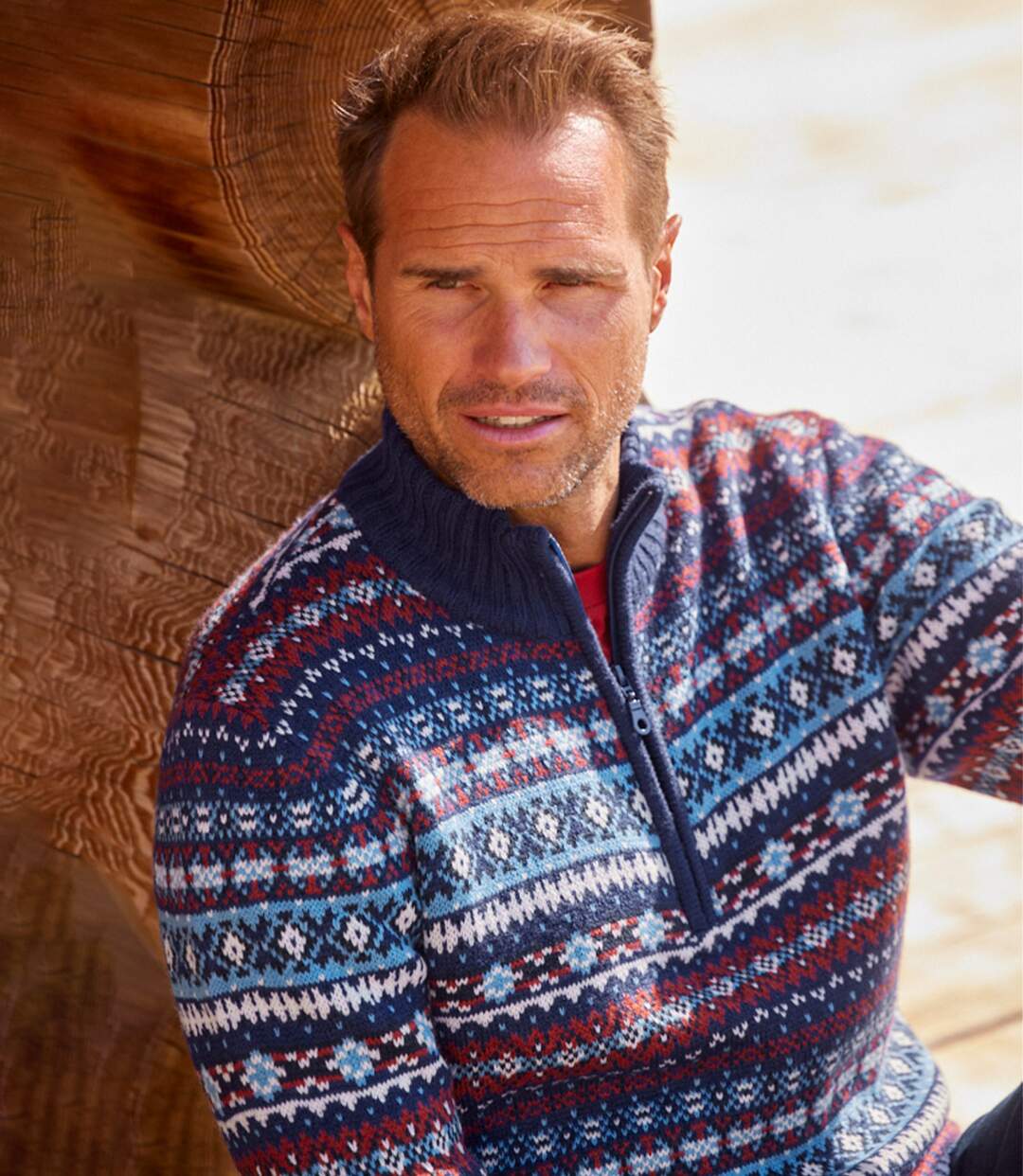 Pull Camionneur Tricot Jacquard