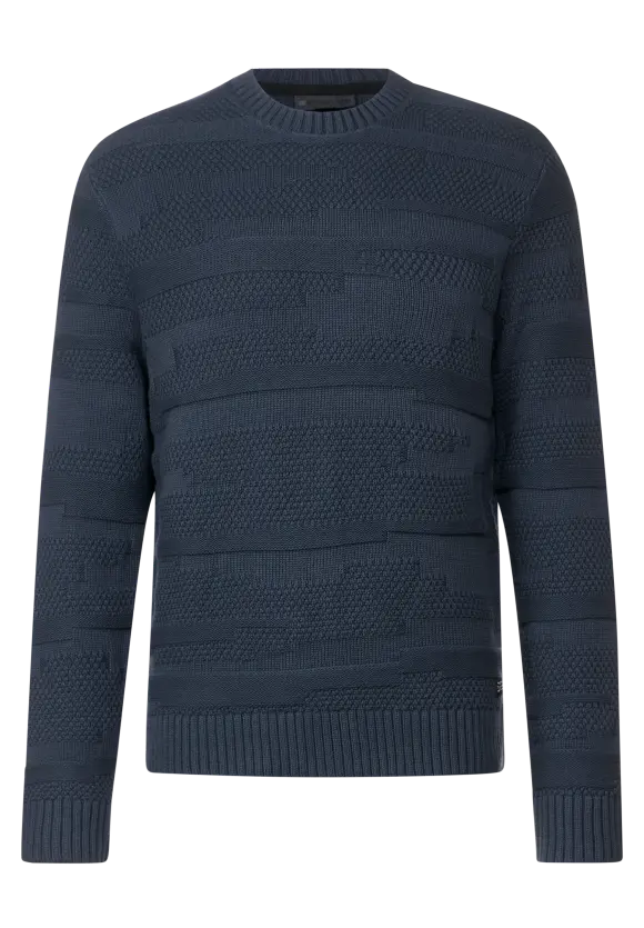 Pullover mit Muster - dark dust blue