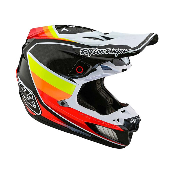 Troy Lee Designs - Casque SE5 Carbon Reverb Noir / Blanc / Jaune / Orange
