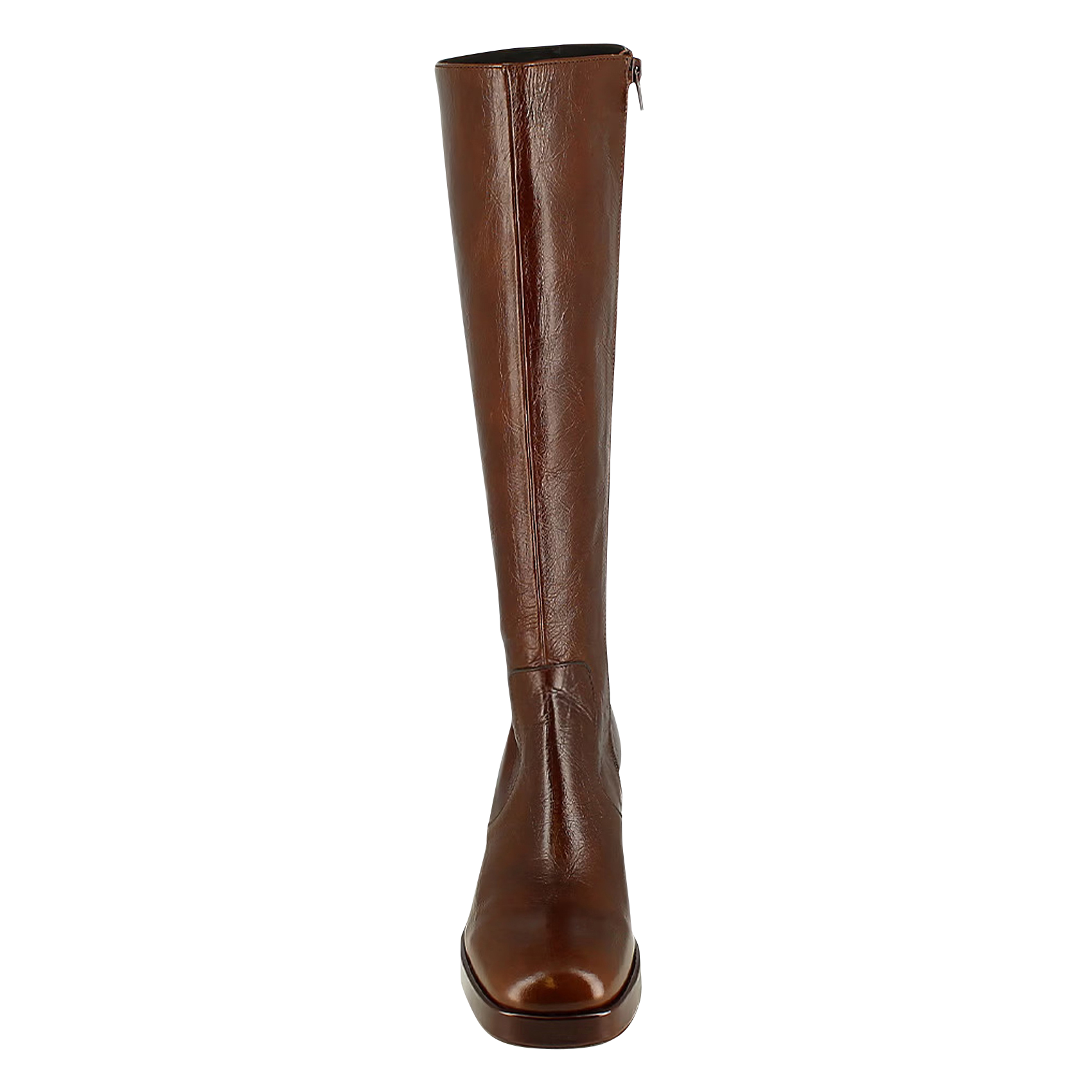 VANEO - Bottes à talons en cuir | Marron