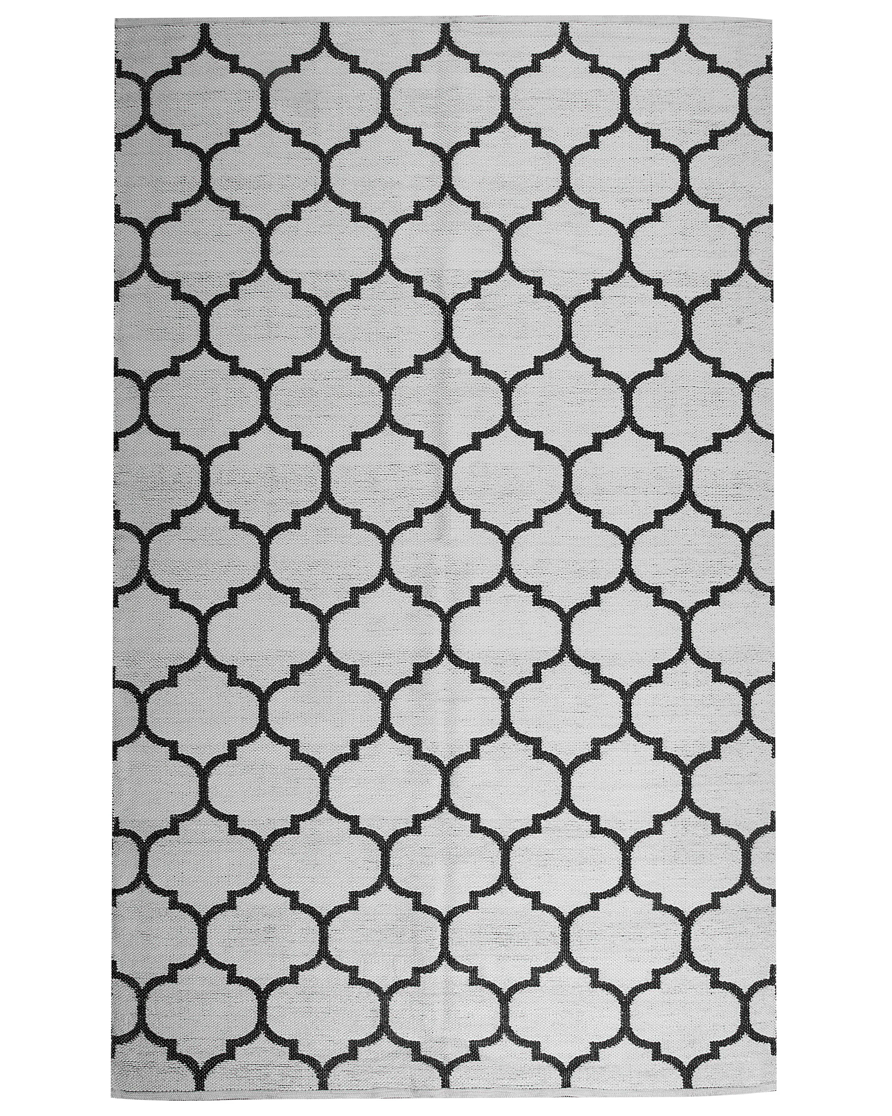 Tuintapijt ALADANA Zwart/wit 160 x 230 cm dubbelzijdig