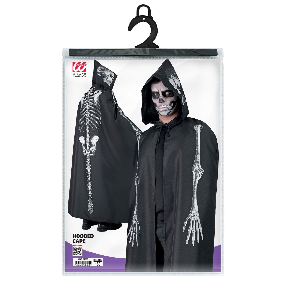 Halloween Cape Skelet 1,5m