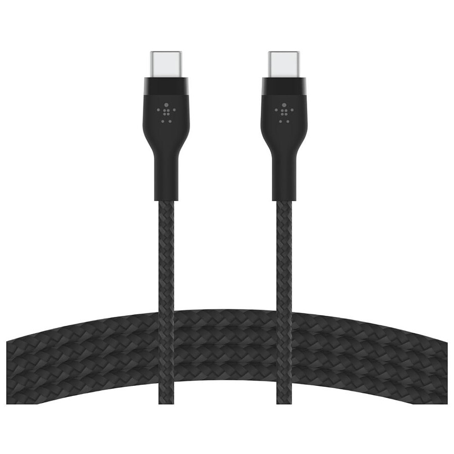 Belkin Boost Charge Pro Flex Câble silicone tressé USB-C vers USB-C (Noir) - 1 m