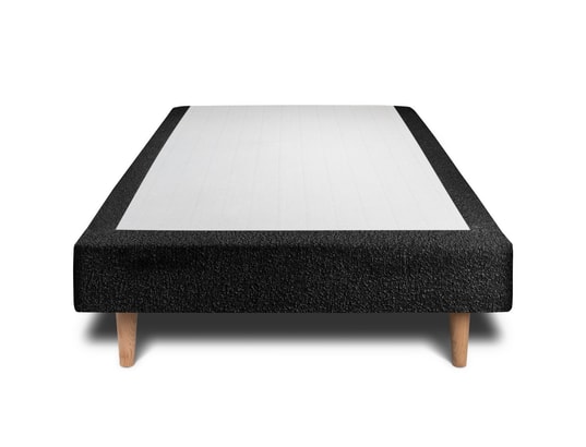 SOMMEIL DE PLOMB - Sommier  90 x 190 Sommier tapissier bouclette noir 90x190 h29cm