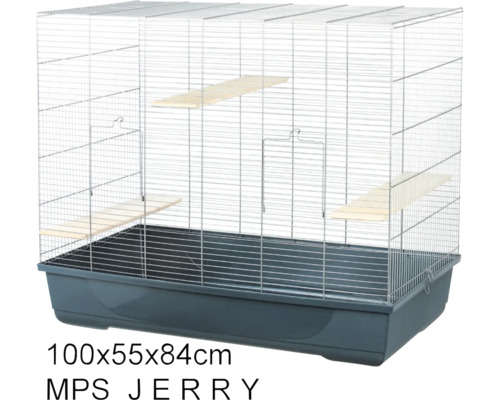 Knaagdierkooi MPS Jerry 100 x 55 x 84 cm zilver