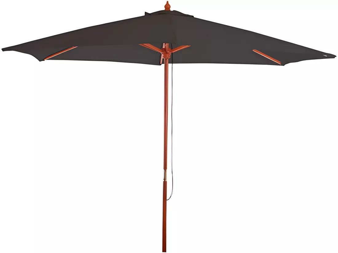 Parasol de jardin Ø bois marron 300 x 300 x 258 cm 04_0003813