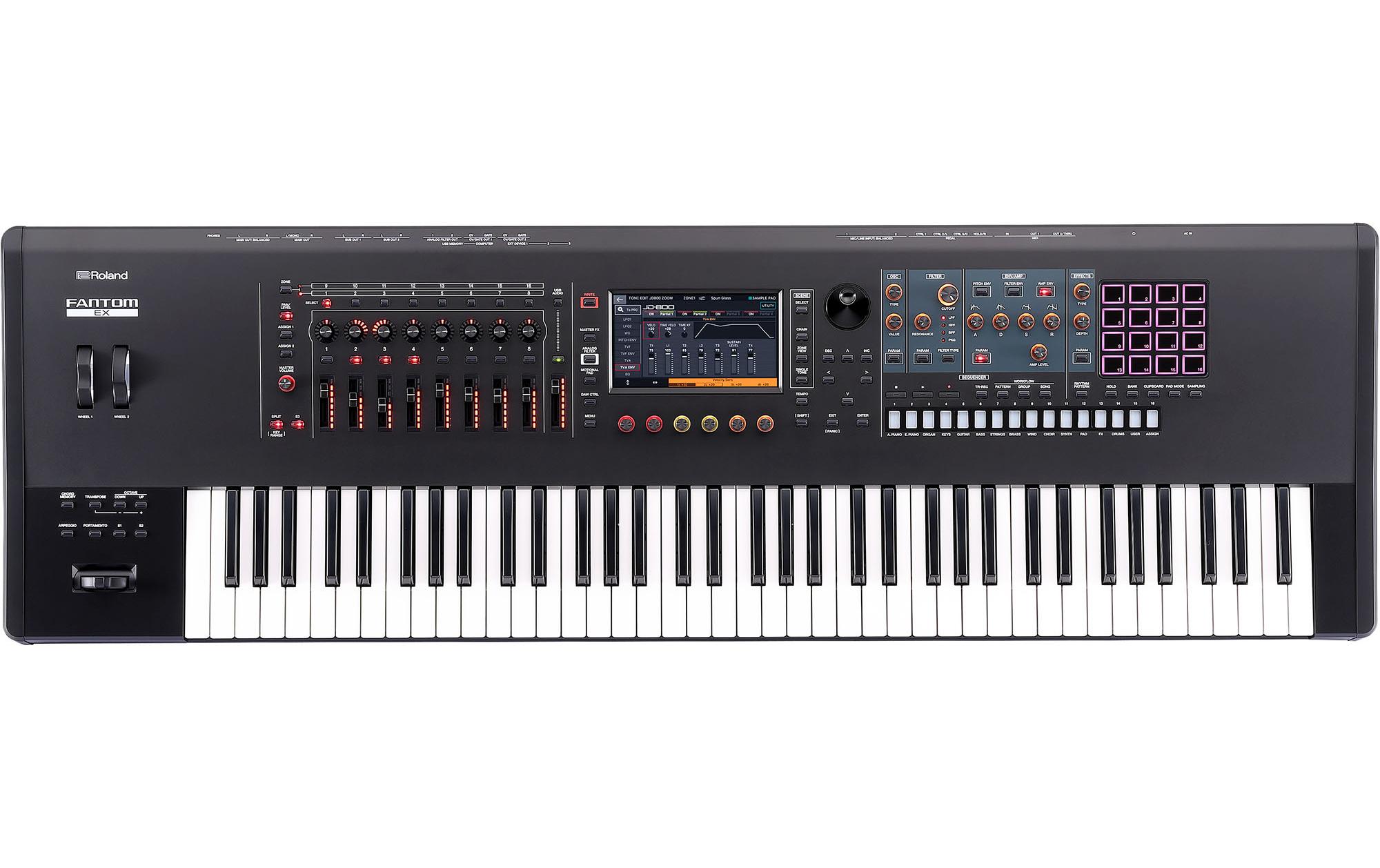 Workstation FANTOM 7 EX<br>Synthesizer-Topmodell mit neuester Soundtechnologie, intuitiver kreativer Bedienung und 76er-Synthesizertastatur