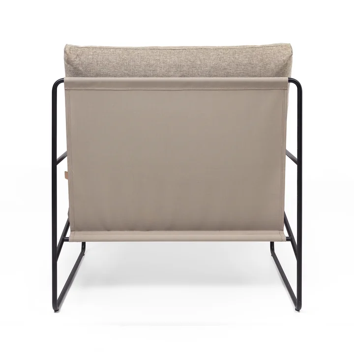 Ferm Living - Desert Dolce Outdoor Sessel, schwarz / dark sand