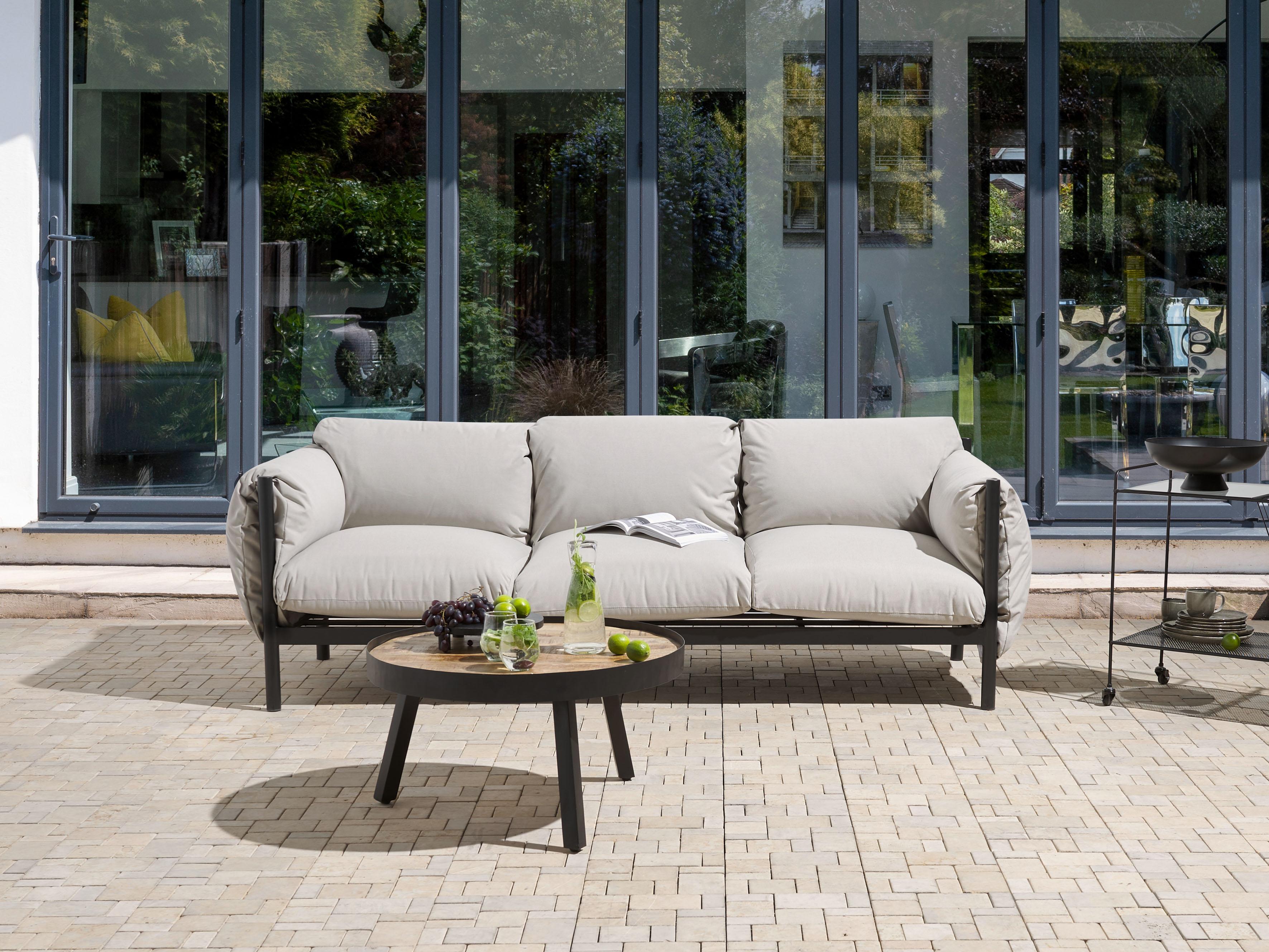 Tuin loungebank 3-zits ESPERIA Metaal Grijs