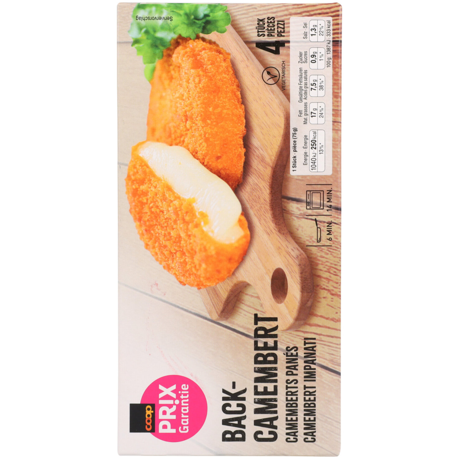 Prix Garantie Backcamembert 4x75g