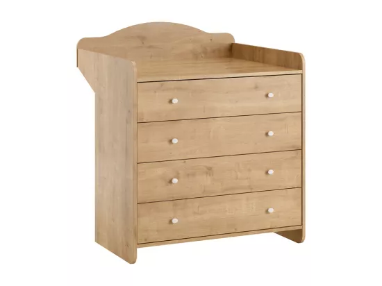 Lit évolutif 70x140 et commode à langer Megeve Bois