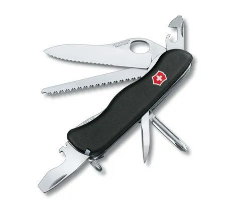 Victorinox Trailmaster, Låsning af knivblad, Kniv med flere værktøjer, Polyamid, Sort, 12 værktøjer, 3,7 mm