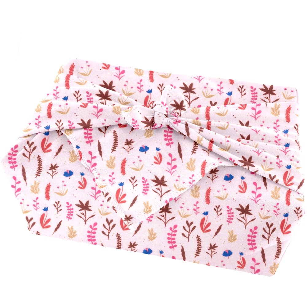 Furoshiki Moyen 48 X 48 Cm Herbier Rose