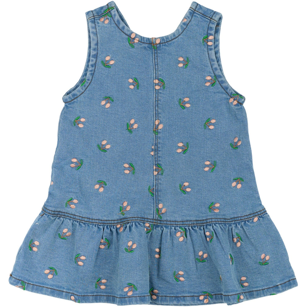 Køb THE NEW Siblings Light Blue Denim Embroidery Ovia Denim Kjole