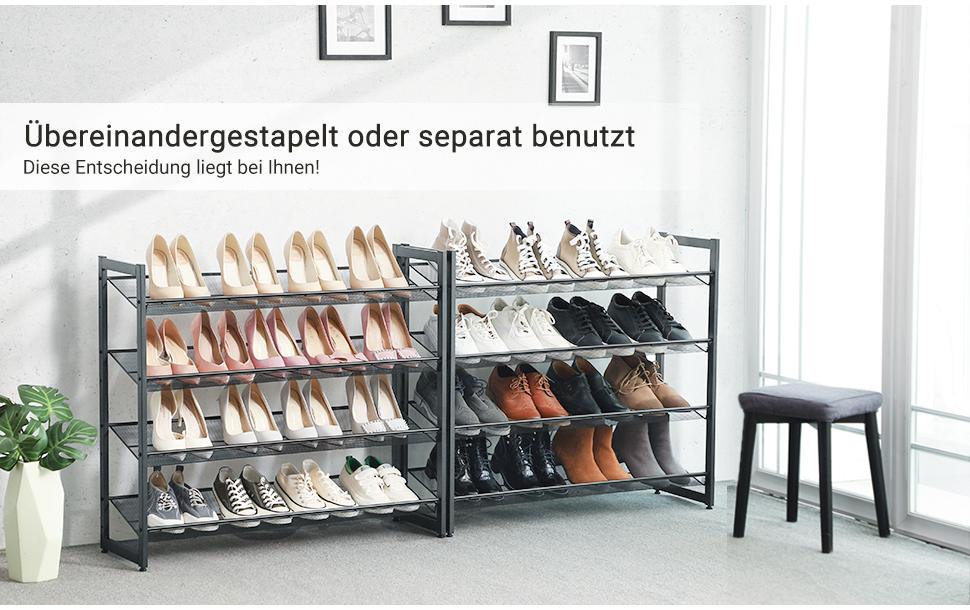 Schuhregal 92.2 x 163.5 cm, GrauSchuhgestell