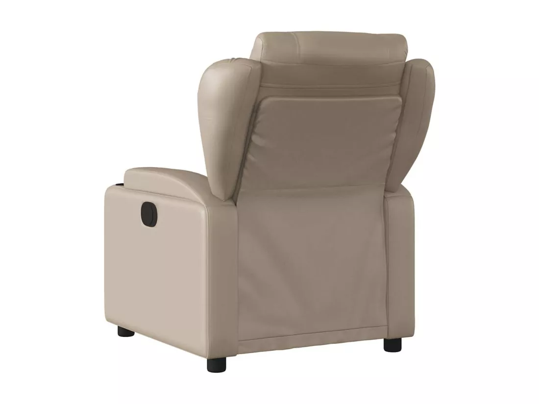 Fauteuil massant inclinable électrique cappuccino similicuir