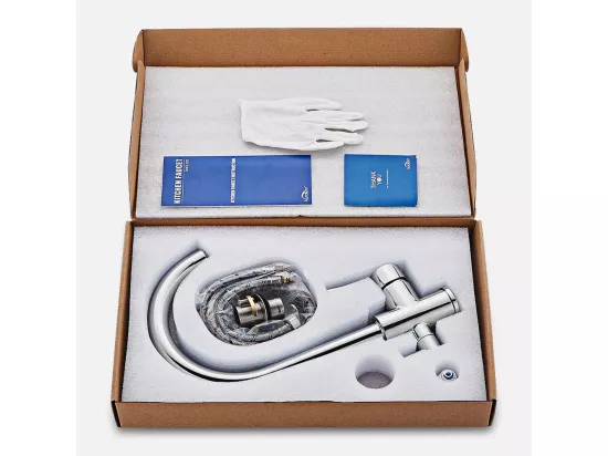 Auralum max Mitigeur de Cuisine 3 Voies,Robinet Cuisine Pivotant à 360°,Robinetterie Cuisine Eau Potable,avec Sortie Eau Filtrée,Acier Inoxydable