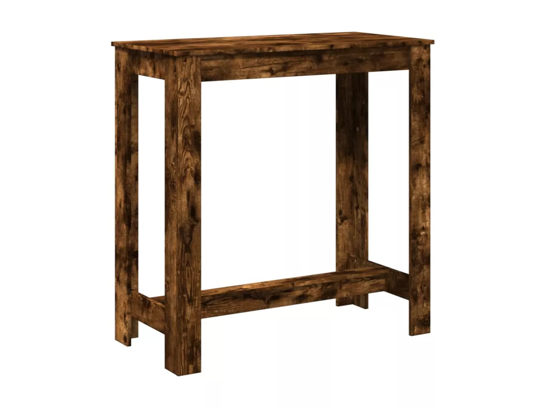 Table de bar chêne fumé 102x50x103,5 cm bois d'ingénierie