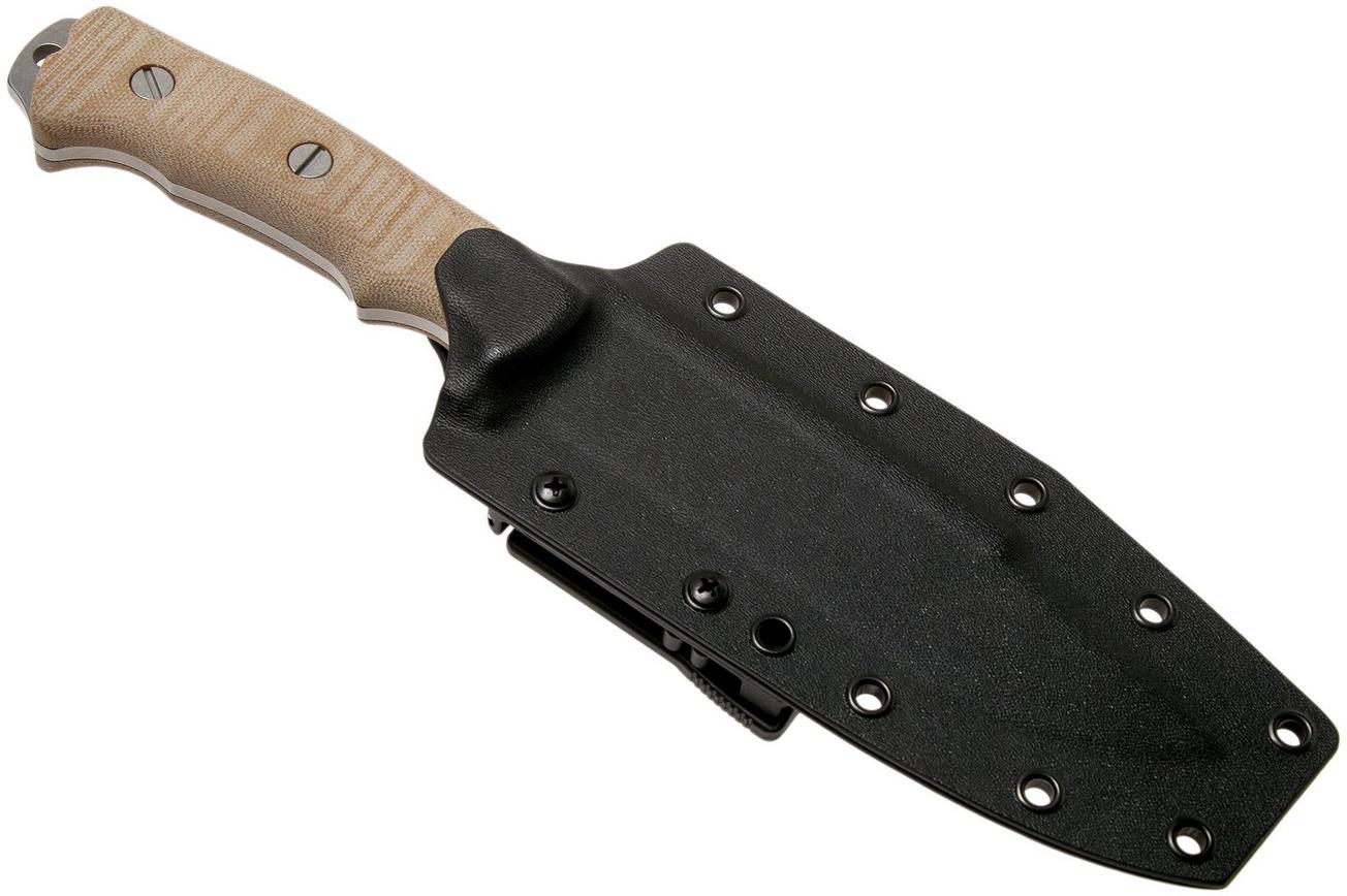 Rick Hinderer Fieldtac 6” Harpoon Spearpoint Stonewash Natural micarta survivalmes