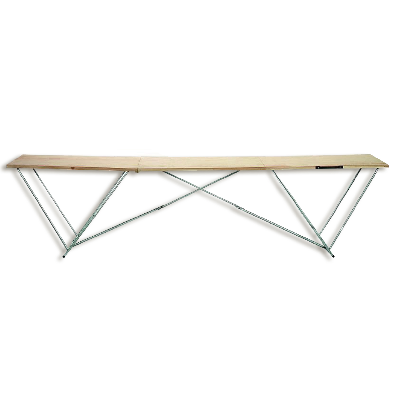 Tapeziertisch - Holz-Stahl - 295 cm