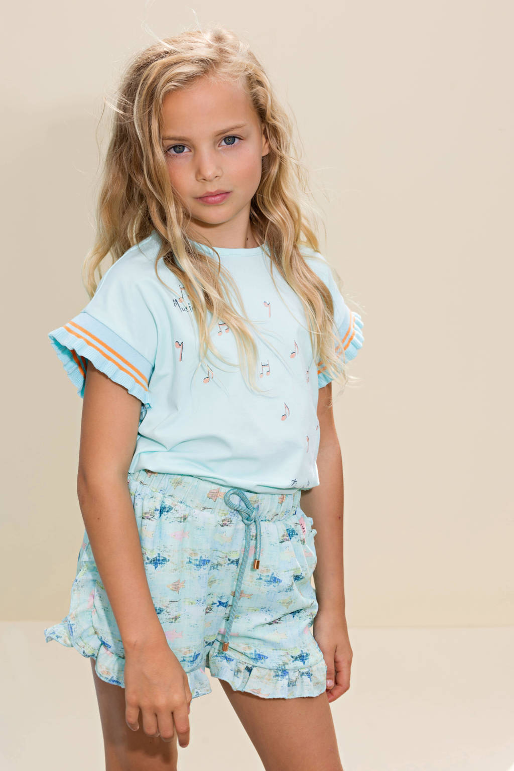 NONO short Sunaid van polyester mintgroen