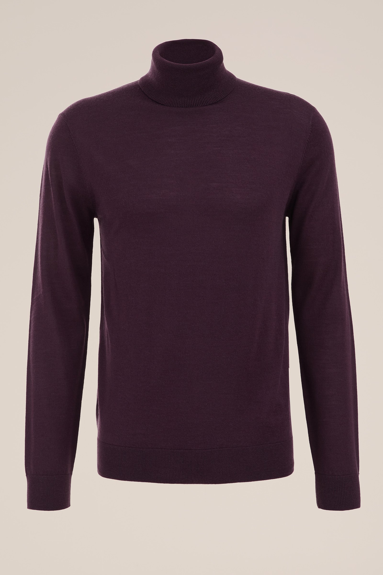 coltrui van merinowol WE Fashion Bordeauxrood