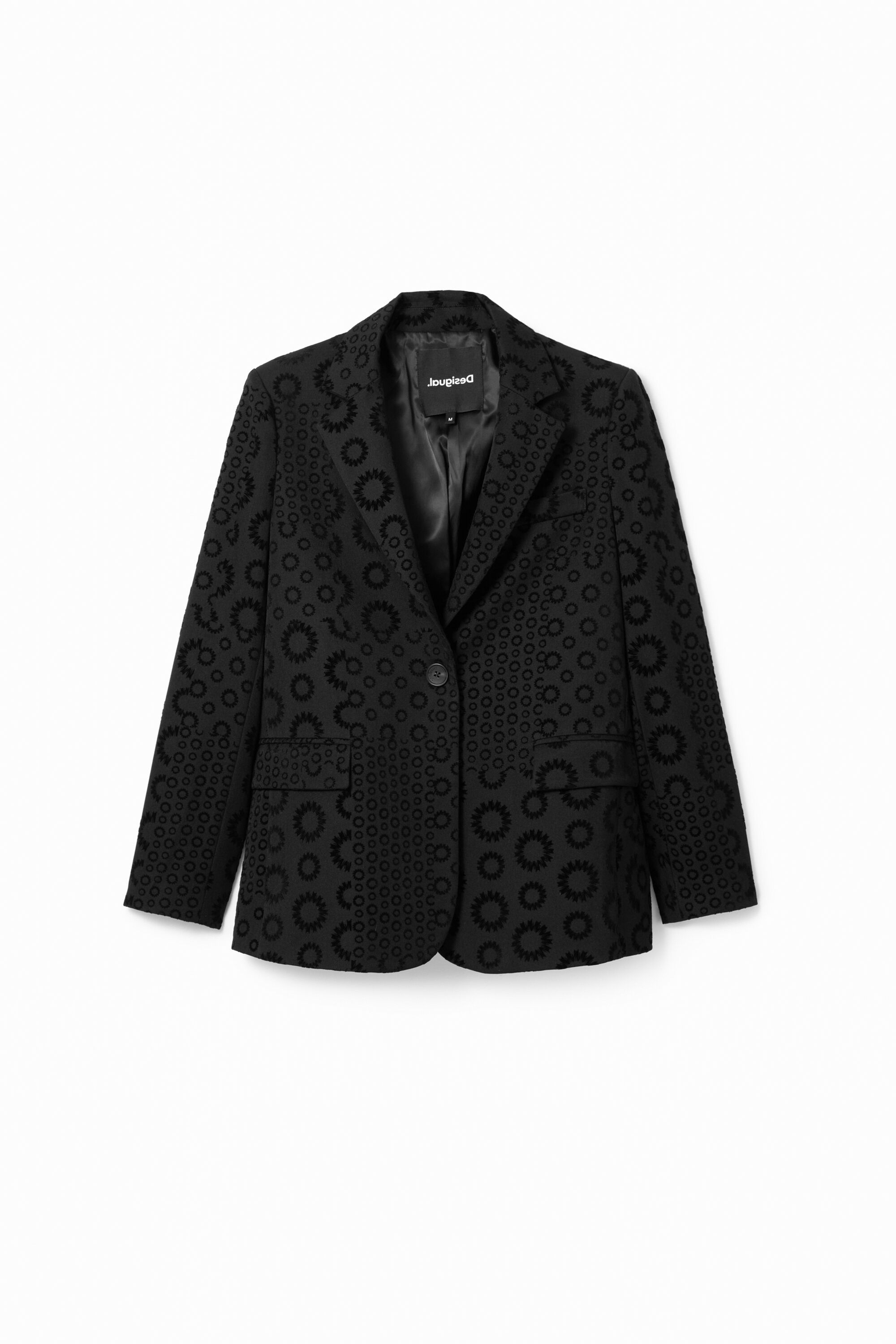 Blazer floqué géométrique