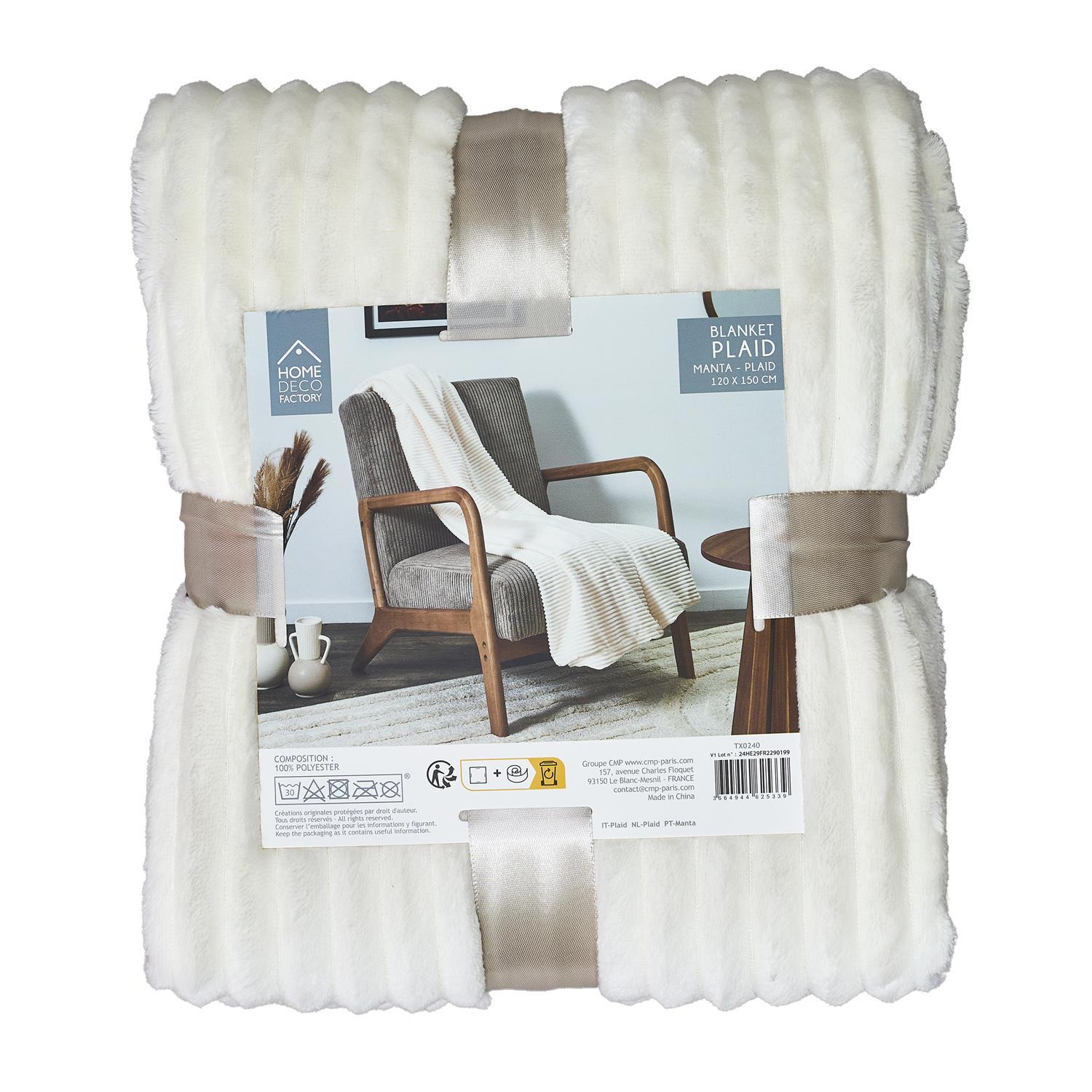 PLAID GROSSE COTES FLANELLE 120X150CM