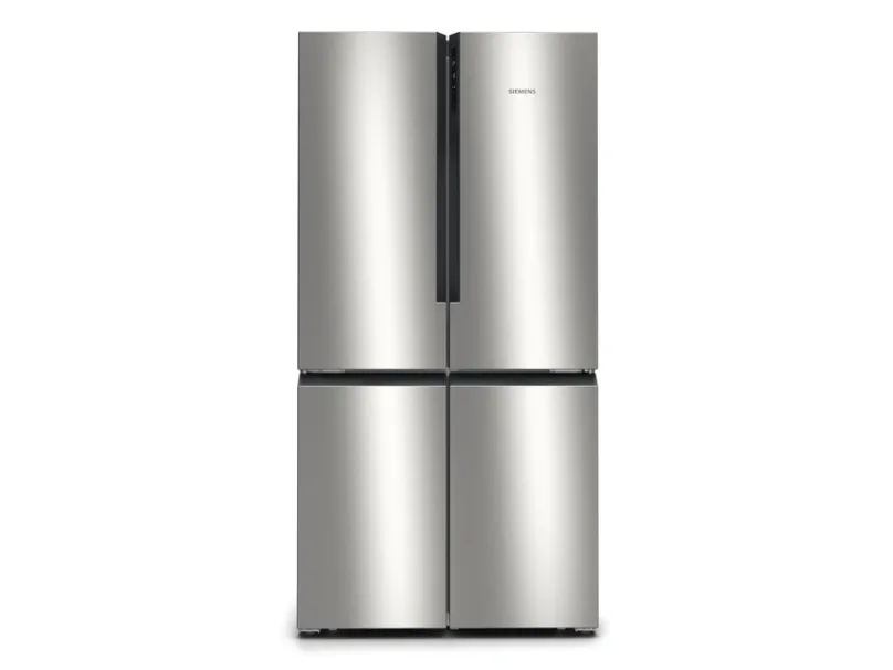 Siemens iQ300 KF96NVPEA - Køleskab/fryser - side-by-side - bredde: 91 cm - dybde: 73.1 cm - højde: 183 cm - 605 liter - Klasse E - rustfrit stål