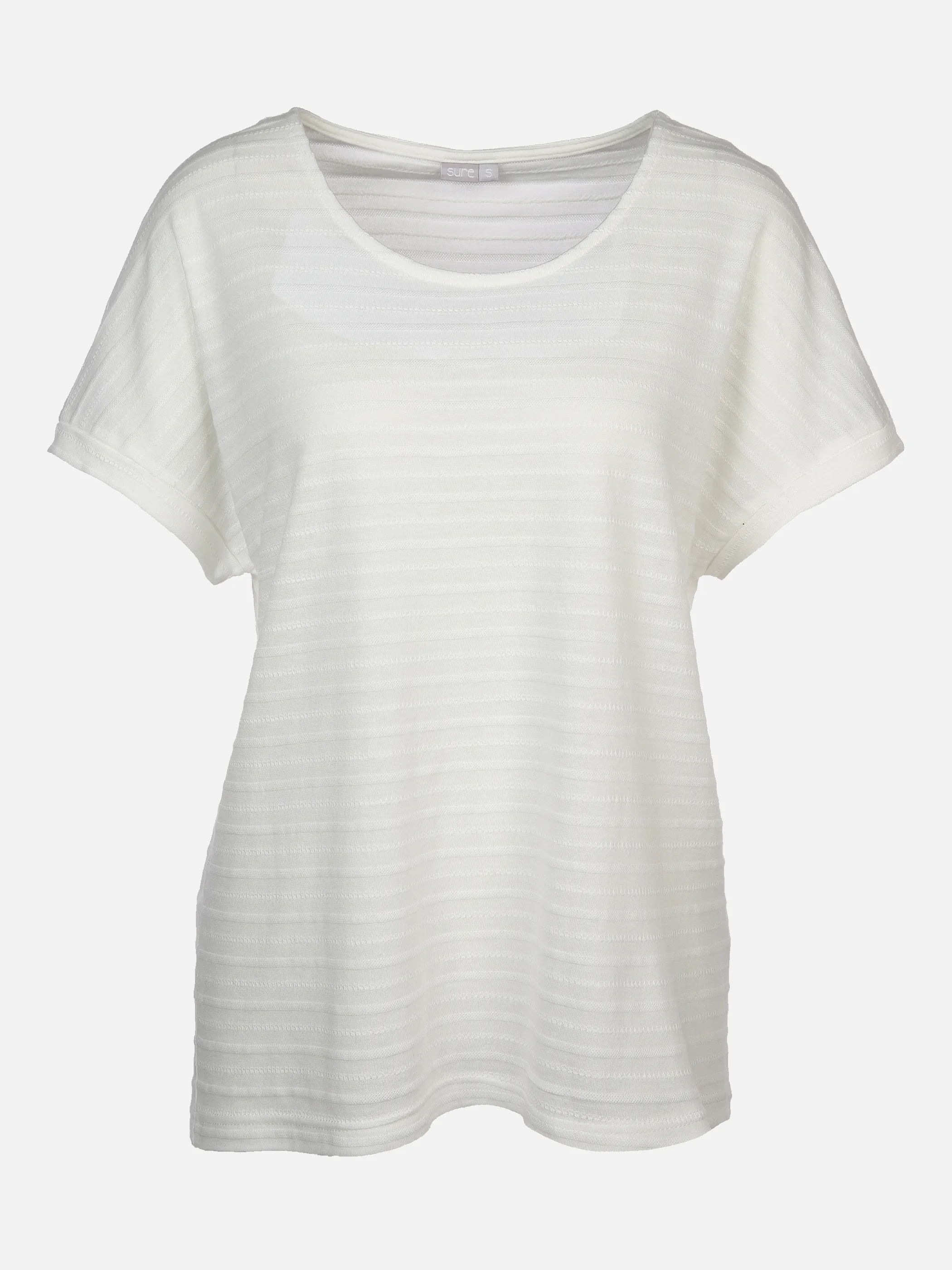 Damen Struktur Shirt unifarben
