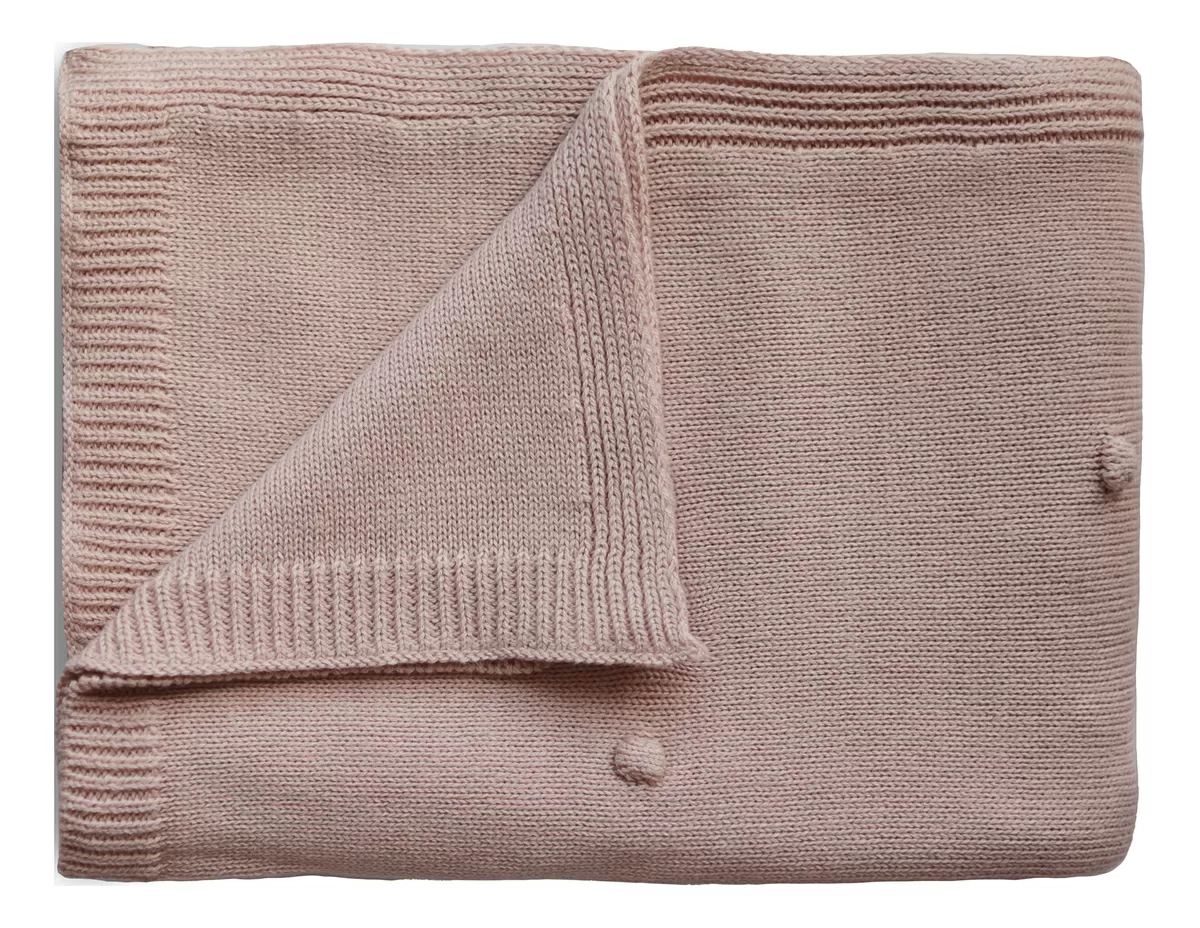 Mushie Knitted Baby Tæppe Blush - 1 stk.