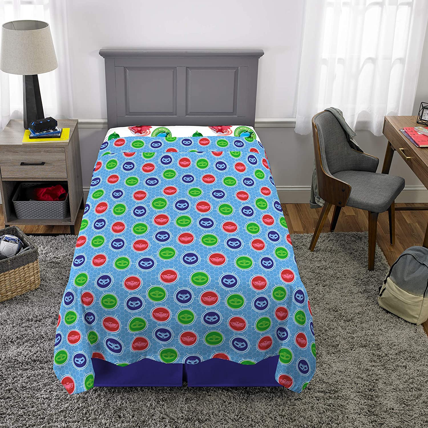 Twin Super Mario 3-Piece Bed Sheet Set.1 Flat Sheet 1 Fitted Sheet 1 Pillow Cases