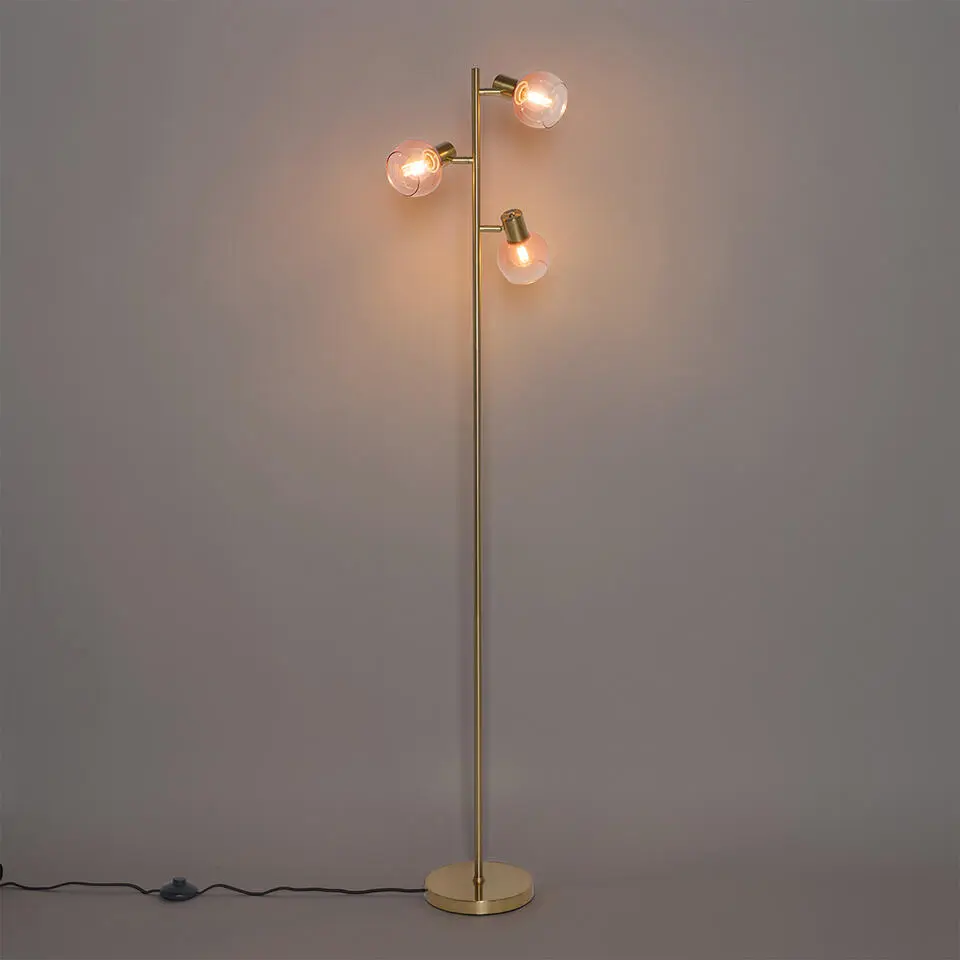 Qazqa vloerlampen vidro roze e14