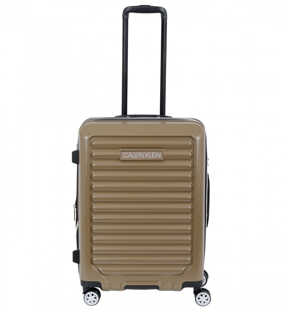 Mala de viagem média Calvin Klein Odyssey 70L marrom - 42x28x59cm -