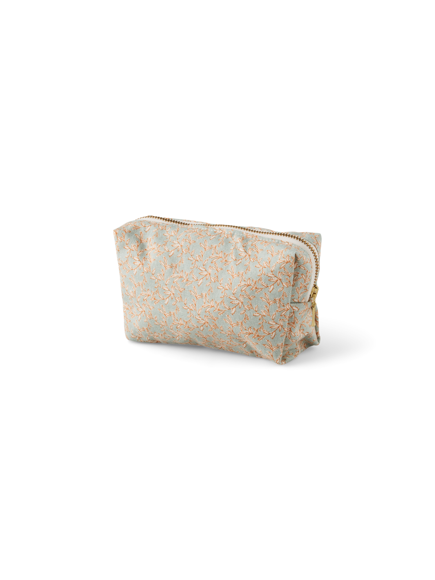 Kosmetikpung | Bomuld. 11 x 15 x 5,5 cm. | Dusty Green